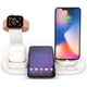 thumbnail image 1 of Estación de carga magnética inalámbrica 4 en 1 para todas las series Apple, teléfonos Samsung (se requiere cargador iWatch) (blanco), 1 of 5