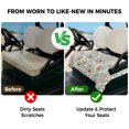 thumbnail image 4 of Golf Cart Seat Covers for 2 Seater,Boho Flower Microfiber Cart Seat Towel Blanket,Spring Watercolor Botanical Paisley Floral Leaf Absorbent NonSlip Bench Seats Protector for Golf Course 51"x31", 4 of 9
