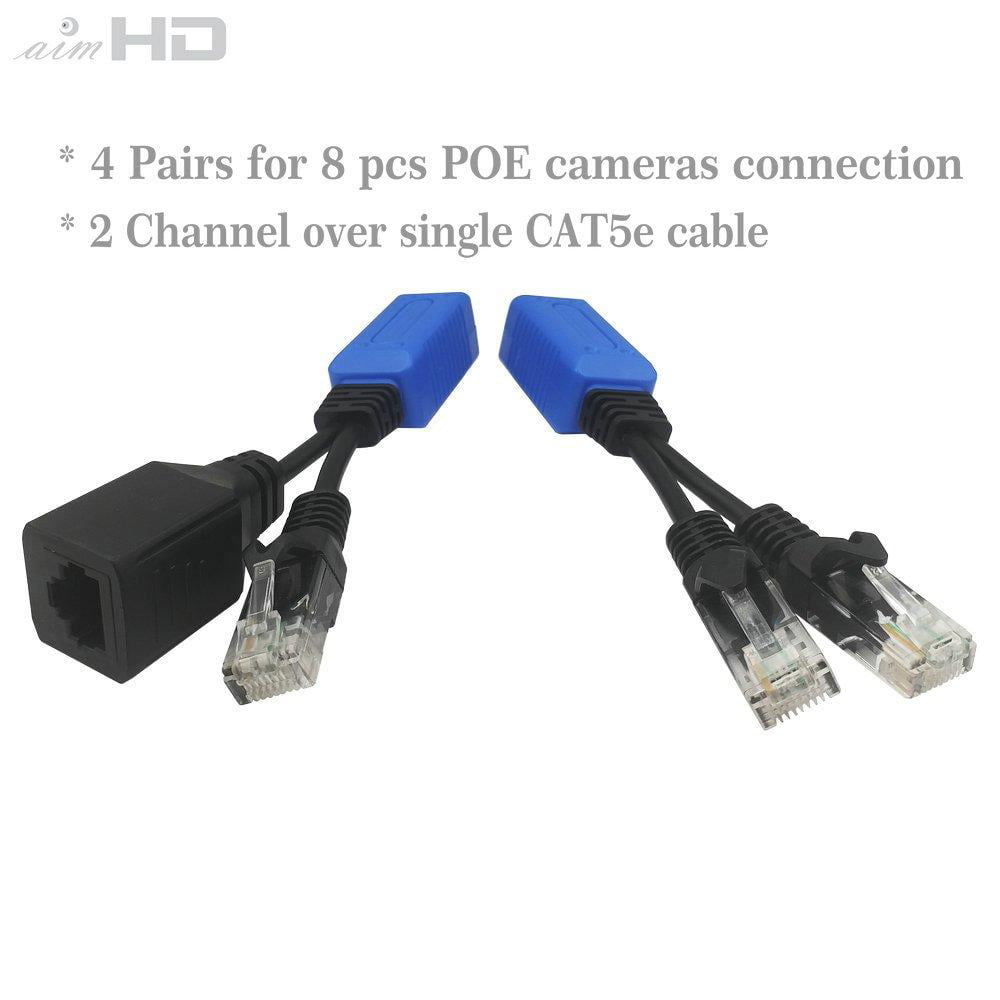 Kit de câble Upoe 2 RJ45 Commbiner doubleur de gamme 2 caméra IP Poe  Transmission par un câble UTP CAT5/6e Support Hikvision Dahua et - Chine  Kit de câble Upoe, Poe Système