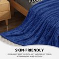 thumbnail image 5 of Fleece Throw Blanket, Cozy Plush Fleece Blanket Throw Size, Flannel Blankets Throw(108"*90",Navy), 5 of 6