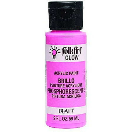Folkart Glow In The Dark Acrylic Paint Colors By Plaid Pink 2 Oz Folkart Glow In The Dark Acrylic Paint Colors By Plaid Pink 2 Oz