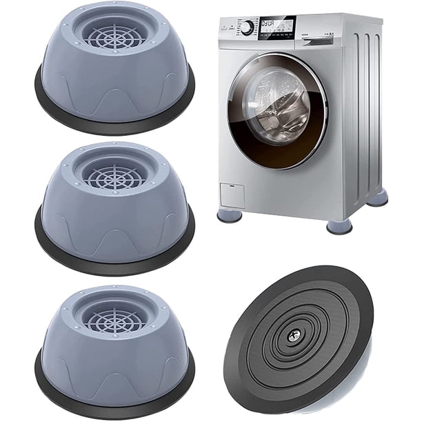 Almohadillas para pies para lavadora, 4 piezas, alfombrillas antivibración universales para lavadora, almohadillas/pies estabilizadores de pedestal de goma antideslizantes para lavadoras, secadoras y muebles JM MX-0134669FYD