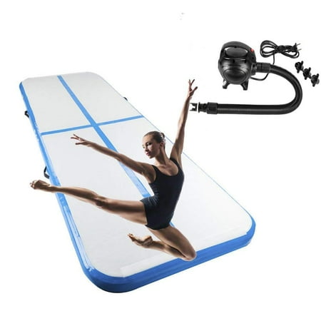 Mares Air - UBesGoo 10'x3.3'x4” Inflatable Gymnastics Mat, Folding Gym Exercise Aerobics Air Track Floor Tumbling Mats, with Electric Pump for Stretching Yoga Cheerleading Martial Arts