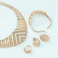 thumbnail image 5 of Conjunto de joyas de moda HUOGUO de 5 piezas de aleación de oro para mujer, 5 of 5