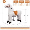 thumbnail image 4 of DEYGIA Ride on Horse for Kids with Reins and Cowboy Hat, Riding Horse Toy for 4 to 8 Years, (35.43'' Height) Ride on Horse Plush Walking Animal, Max Load 165LBS, 4 of 7