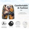 thumbnail image 3 of Naloa Elegant Cute Panda Sunflower Print Men Swim Trunks with Compression Liner ,Board Shorts,Men's Swim Shorts with Drawstring and Elastic Waistband-X-Large, 3 of 6