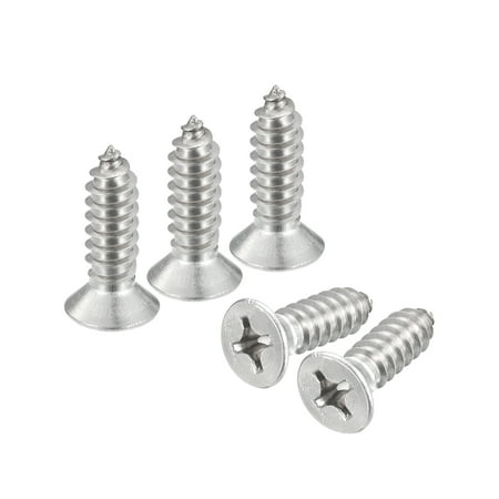 

#14x7/8 Wood Screws 15 Pack Phillips Self Tapping Screws 304 Stainless Steel