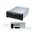 thumbnail image 2 of Rosewill 4U Server Chassis Rackmount Case | 8 3.5" HDD Bays, 3 5.25" Devices | ATX, CEB Compatible | 2 Front 120mm Fans, 2 Rear 80mm Fans | 2x USB 3.0 | Front Panel Lock | Silver/Black - RSV-R4000U, 2 of 6