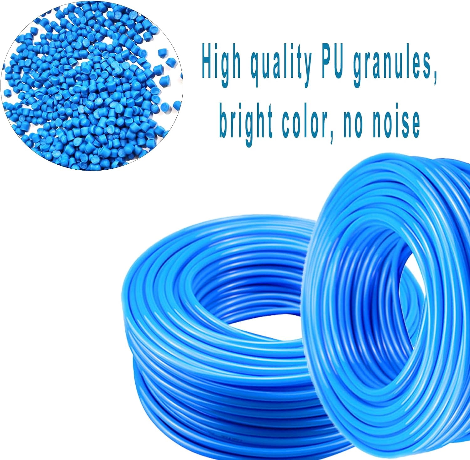 MKEUDQ-Pneumatic Tubing Pipe 14mm or 9/16" OD 10mm ID Blue Air Compressor PU Line Hose Tube for Water Fluid Transfer 5 Meter 16.4ft