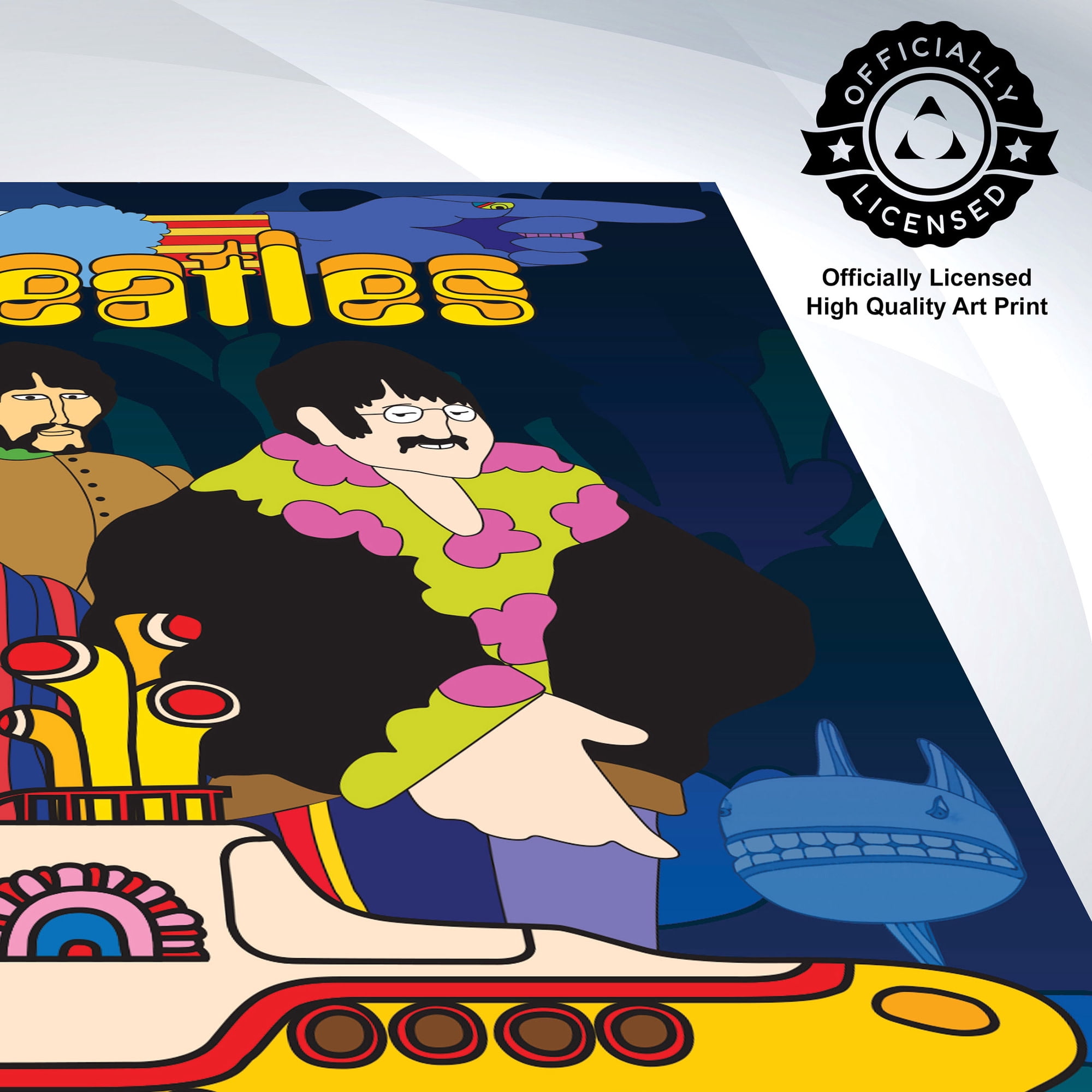 Pyramid America: The Beatles: Yellow Submarine - 24x36 Poster, Album Cover Print - Classic Rock Band Artwork, Licensed Music Wall Decor, Collectible