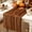 Coffee, variant on Orange Boho Cheesecloth Table Runner, Pleated Polyester Gauze Table Runner, 70.87 x 35.43 Inch, Thanksgiving Fall Wedding Party Table Decoration