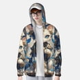 thumbnail image 2 of Fotbe Exotic Blue Cat Chaqueta con Protección Solar UPF 50+ para Hombre y Mujer, Camisa con Capucha y Bolsillos-Medium, 2 of 7