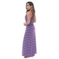 thumbnail image 2 of Just Love Racer Back Solid Tank Dress with Bungee (Purple Stripe, 3X), 2 of 3