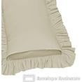 thumbnail image 6 of Ruffle Pillow Case - Standard Pillow Sham (Bone), Ruffle Pillow Cover, Set of 2. By Blissford, 6 of 7