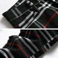 thumbnail image 3 of Keevoom Boys Dress Pants School Uniform Plaid Chino Skinny Fit Stretch Fashion Pants, 3 of 5