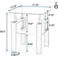 thumbnail image 5 of BISHE Set of 2, Modern Tempered Glass Tea Table Coffee Table End Table, Square Table for Living Room, Transparent/Black, 5 of 8