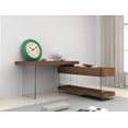 thumbnail image 2 of J & M Furniture 178852-D Elm Desk - White High Gloss & Walnut Veneer, 2 of 4