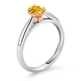 thumbnail image 3 of Gem Stone King 10K 2 Tone Gold Golden Yellow Zirconia Ring for Women (0.43 Cttw, Gemstone Birthstone, Oval 6X4MM, Available in Size 5, 6, 7, 8, 9), 3 of 4