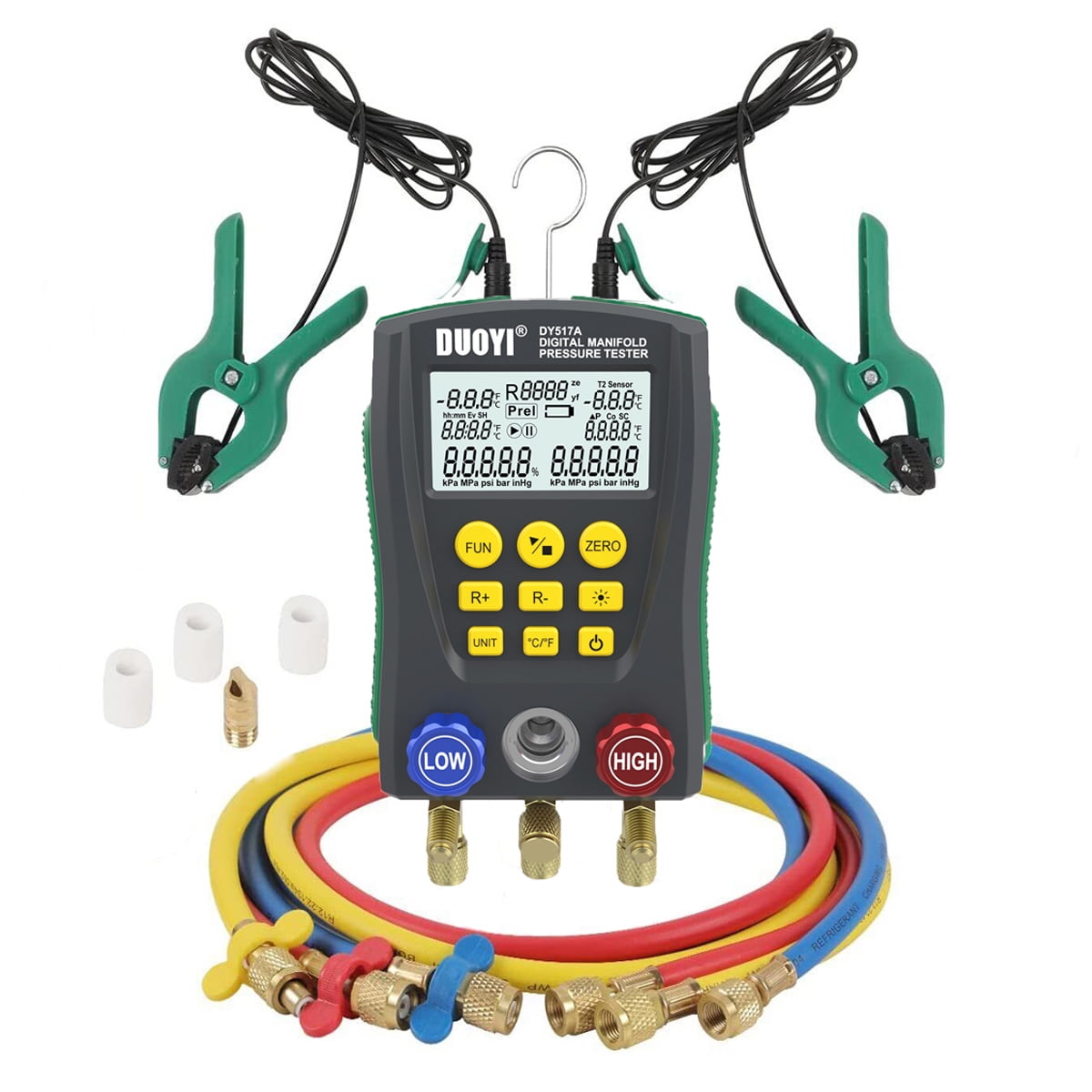 Digital Manifold Gauges, HVAC Refrigeration Pressure Gauge, Air