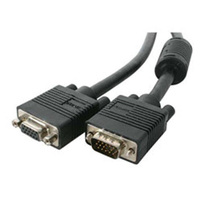 Premium VGA HD15 Male to Female Tri-Shield 10ft Extension Black Cable