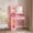 Pink, variant on TEQIN Small Makeup Vanity Desk With Smart Led Mirror & Power Outlet, 33.46" Vanity Table,Compact Dressing Table For Small Spaces,Modern Bedroom Vanity Set