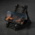 thumbnail image 7 of Aurorax Halloween Decoration Indoor Skeleton,Gothic Skull Cell Phone Stand Vintage Black Resin Gothic Furniture Accents for Desk Black, 7 of 7