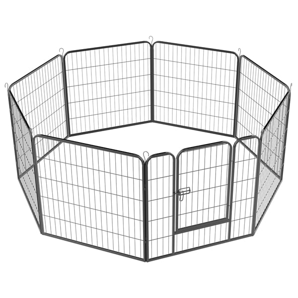 8 Panel Metal Dog Pen Pet Playpen Play Yard Exercise Barrier Walmart