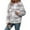White, variant on Oplxuo Women's Winter Fuzzy Fleece Zip Up Lapel Jacket Loose Cozy Color Block Long Sleeve Outerwear Coats with Pockets