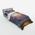 thumbnail image 2 of Ambesonne Landscape Bedding Set 3 Pcs, Beaming Sun Clouds, Twin XL, Blue Orange, 2 of 2
