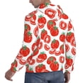 thumbnail image 6 of Fotbe Men's Hoodie with Hand Drawn Tomatoes Pattern - Kangaroo Pocket Pullover Hooded Sweatshirt, Perfect for Daily Wear, Travel, and Home-4X-Large, 6 of 7