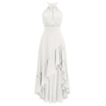 thumbnail image 4 of Iyufng Summer Dresses for Women 2026 Women's Halter Sleeveless Asymmetrical Ruffled Hem Casual Maxi Dress, 4 of 8
