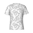 thumbnail image 3 of Naloa Hand Drawn Snake Men's T-Shirt Sport T-shirt Men's Basic Tee Casual Men's Shirt, Round Neck, Short Sleeves - Medium, 3 of 5