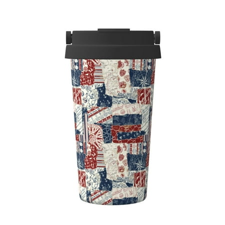 

Salouo Marine Sailing Print Coffee Travel Mug Spill Proof with Lid-Stainless Steel Vacuum Insulated Tumbler - Thermos Cup for Keep Hot/Ice Coffee Tea and Beer