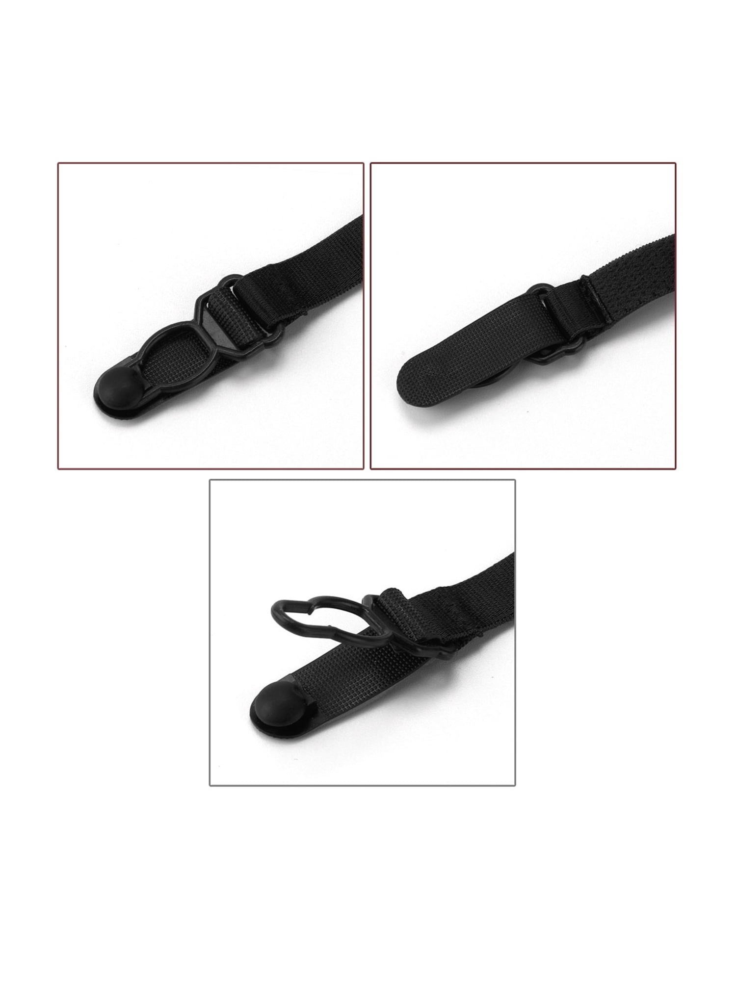 Unique Bargains Women's Elastic Non-slip Adjustable Bra Shoulder Strap Clips Holder