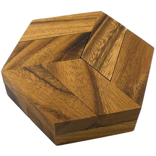 wooden hexagon puzzle