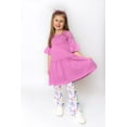 thumbnail image 3 of Millie Loves Lily Girls Fuschia Tiered Dress and Legging Set,Toddler Girls,Size 4T, 3 of 5