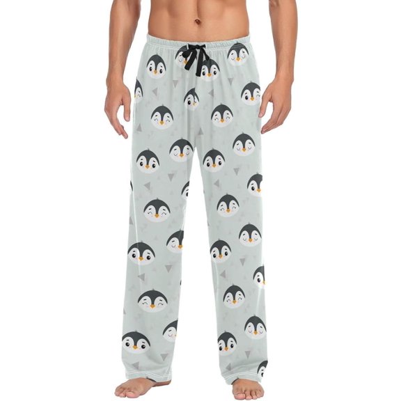 GZHJMY Penguin Pajama Pants for Men, Lounge Pants Lightweight Men Pajama Bottoms with Drawstring Pockets, Christmas New Year Birthday Gifts, Medium