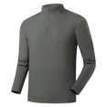 thumbnail image 4 of Ceisia Men's Slim Stand-Collar Half-Zip Sport Long-Sleeve Top Multi-Solid Gift, 4 of 4