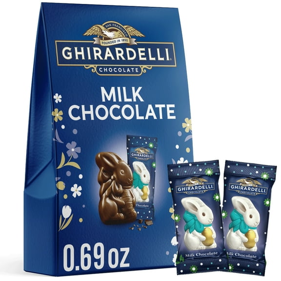 GHIRARDELLI Milk Chocolate Bunnies, .69 oz Bag