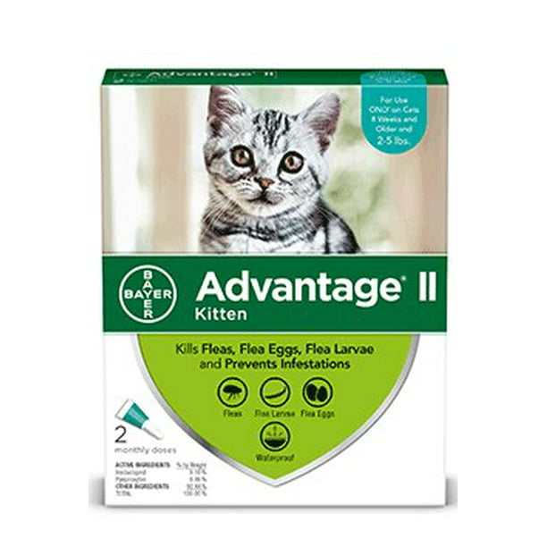 Advantage Ii Flea Prevention For Kittens 2 Monthly Treatments Walmart Com Walmart Com