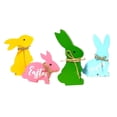 thumbnail image 3 of Conejo de Pascua, carteles de madera, decoración de con cuerda, conejo de Pascua feliz, decorativo para oficina, armario, mesa, decoración, 3 of 9