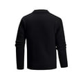 thumbnail image 7 of ZQUUVOU Fall Trendy Swearter for Men Silm Solid Color Pullover Casual Crew Neck High Elastic Knit Sweaterx Long Sleeve Sweater Black B, 7 of 7