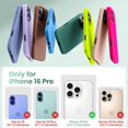 thumbnail image 6 of Designed for iPhone 16 Pro Case, Silicone Ultra Slim Shockproof Protective Phone Case with [Soft Anti-Scratch Microfiber Lining], 6.3 inch, Teal, 6 of 11
