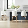 thumbnail image 2 of CHITA Upholstered Counter Height Swivel Barstool with Back Set of 2, 2 of 11