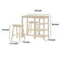 thumbnail image 5 of ACME Nyssa 3-Piece Pack Counter Height Set, Walnut, 5 of 6