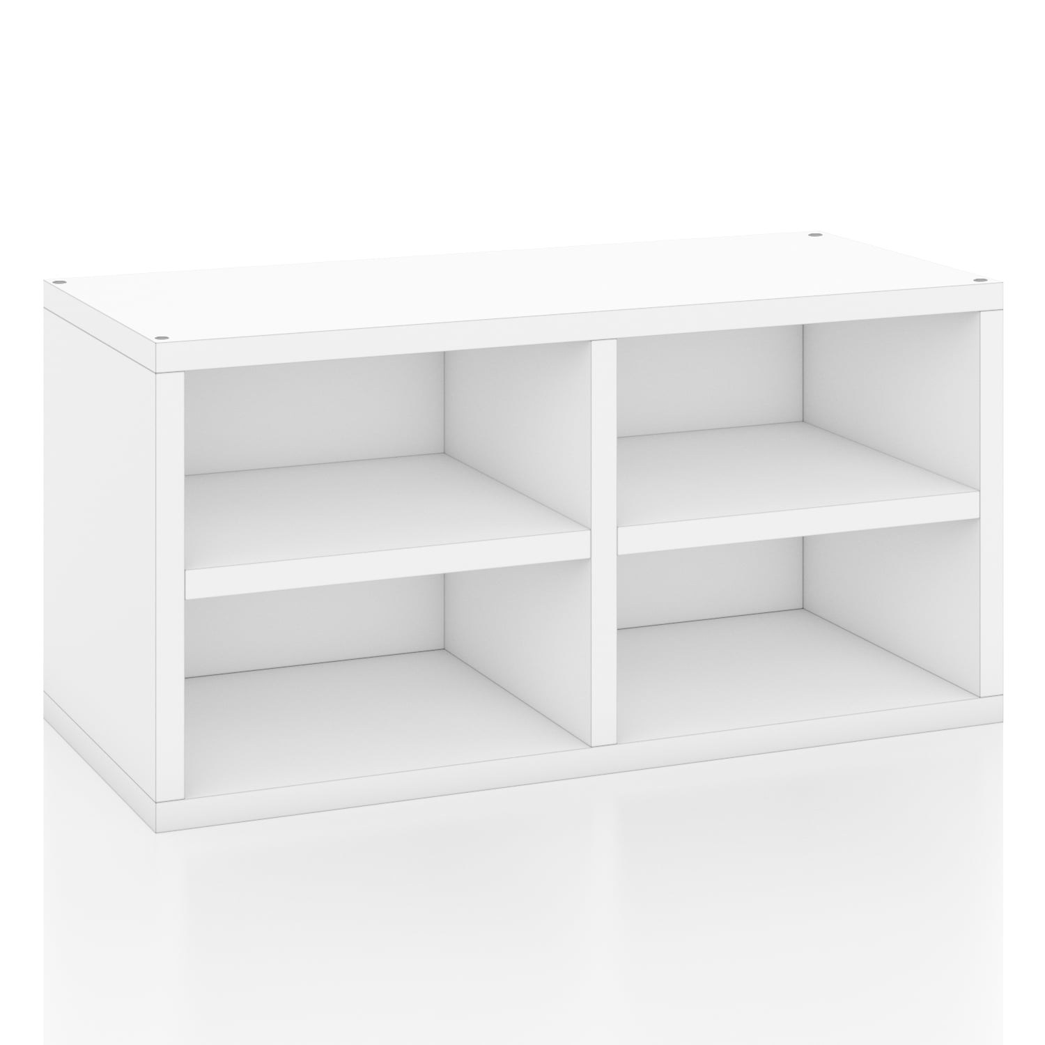 White Triple Cube Plus Bookcase by Way Basics in Espresso and Black