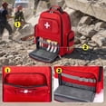 thumbnail image 3 of Gatycallaty First Aid Backpack Medical Emt First Responder Bag Empty  Emergency Home Health Hiking Trauma Travel Camping (Red, Large - pack of 2), 3 of 6