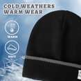 thumbnail image 2 of ZOWYA Knit Rib Cuff Beanie for Men and Women – Knit Hat Skull Ski Cap with Solid Color/Stripe, 2 of 5