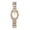 C, variant on Women's Luxury Imitation Diamond Watch: Full Rhinestone Bezel Removable Band Roman Numeral Hour Markers Square Analog Quartz Watch