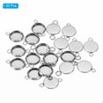 thumbnail image 3 of Unique Bargains Pendant Trays, 30 Pack 316 Stainless Steel 8mm Round Bezel Trays Pendant Base with 2 Rings, 3 of 6
